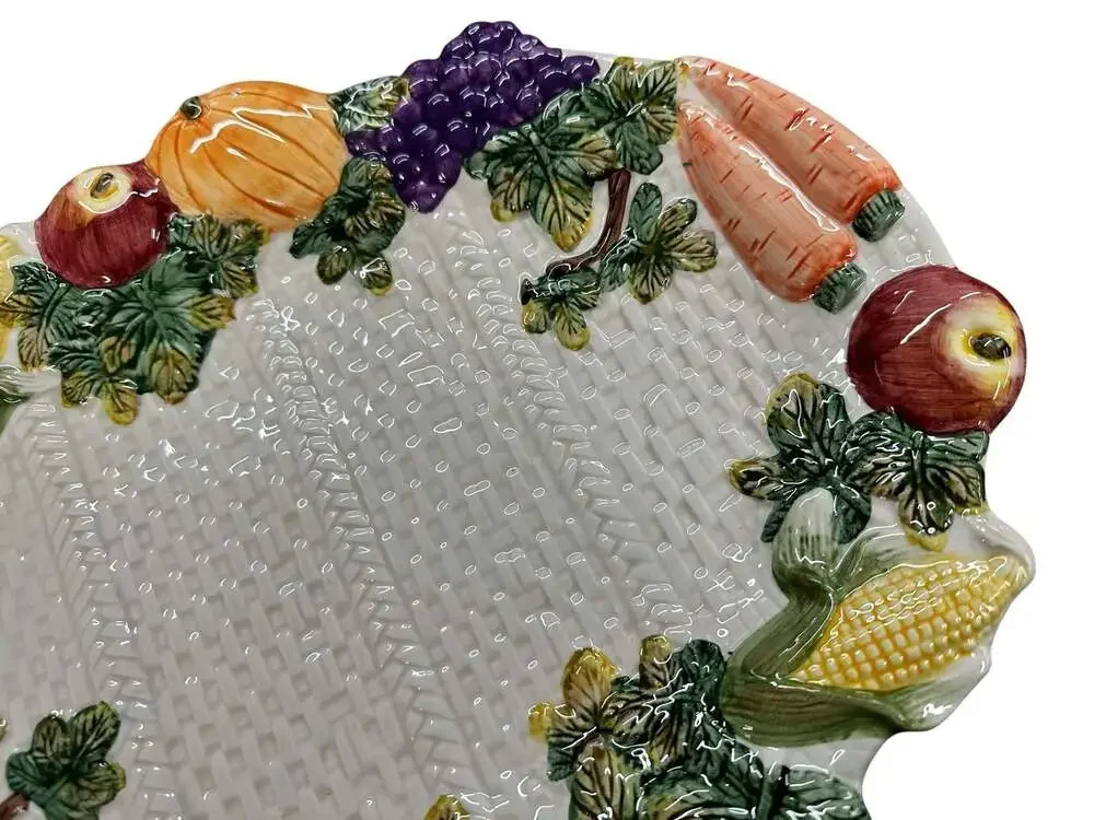 Vintage Omnibus by Fitz and Floyd 1995 Vegtable Platter 13 in